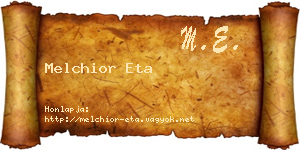 Melchior Eta névjegykártya